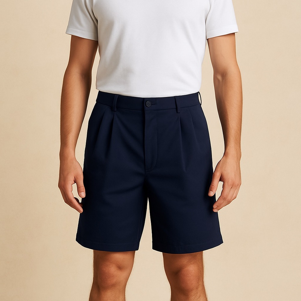 Croft & Barrow Men’s Navy Pleated Dress Shorts Size 38